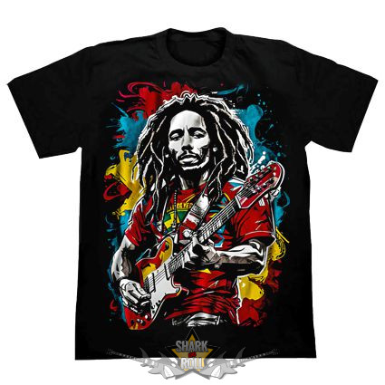 BOB MARLEY - ART GRAFIK.  SD.  férfi zenekaros  póló. 