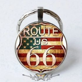 Route 66  - kulcstartó. klasszikus amerikai kulcstartó