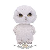   Bobhoot Snowy Owl Bobble Head Figurine. U4920R0. bológatos állat figura