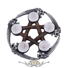   Kasza Pentagram teamécses tartó.  Tealight Holder 15.5cm. U5740U1  illatosító,  mécses tartó
