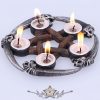 Kasza Pentagram teamécses tartó.  Tealight Holder 15.5cm. U5740U1  illatosító,  mécses tartó