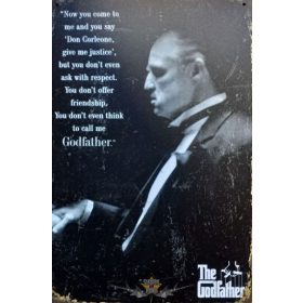 The Godfather - Don Corleone.  20X30.cm. fém tábla kép