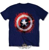   Captain America - Splat Shield. Marvel Comics Men's Tee  .  filmes, movie  póló
