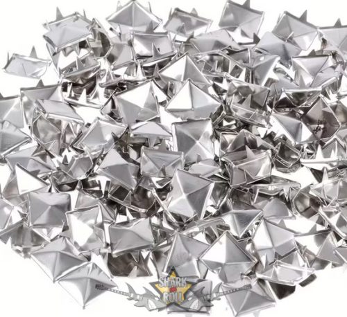 SZEGECS - PIRAMIS. fém 4 karmos punk szegecs 10.db.   rock dekor szegecs