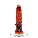   Hell Puss Reaper Black Cat and Flames Incense Burner. U5483t1. koponya figura, gyertya tartó