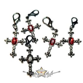   Gothic Cross - kulcstartó. mini. kb. 2. cm.   fém kulcstartó 