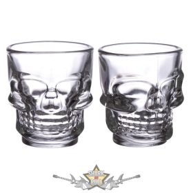   Pohárszett, 2 db-os - Röviditalhoz - Koponya (60ml). JAR74.  üvegpohár szett