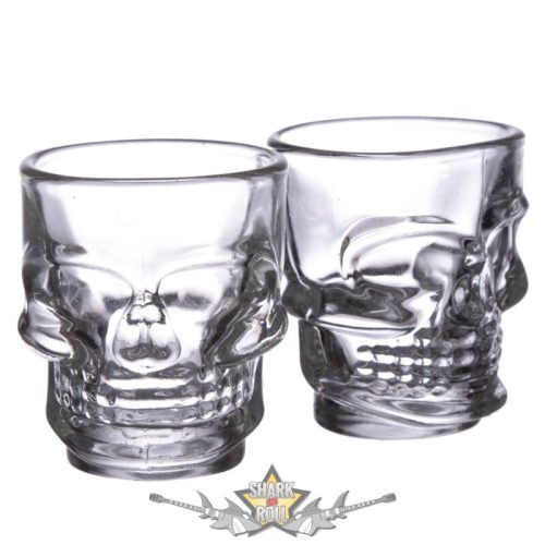 Pohárszett, 2 db-os - Röviditalhoz - Koponya (60ml). JAR74.  üvegpohár szett