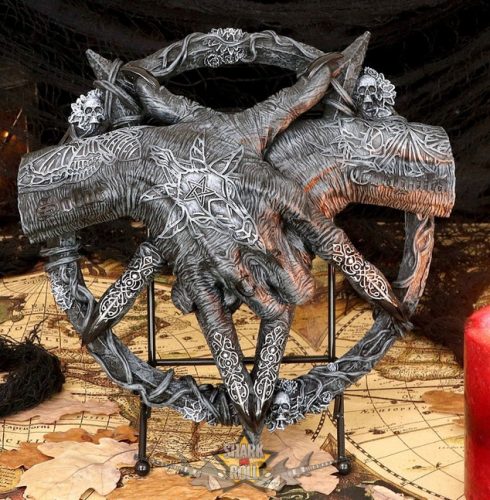 Baphomet - Hold of Baphomet Hand Free Standing Plaque. B5244SO.   fantasy figura, asztali dísz
