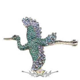 Barokk Luxus Daru Bross Tű - Elegáns türkizkék és fekete  ékszer.   bross, kitűző.    Barokk Luxus Daru Bross Tű - Elegáns türkizkék és fekete  ékszer.   bross, kitűző.