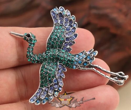 Barokk Luxus Daru Bross Tű - Elegáns türkizkék és fekete  ékszer.   bross, kitűző. 