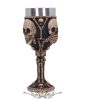 Kehely -  Three Wise Skeleton Goblet 20cm. U6718A24.  fantasy dísz, kehely. serleg