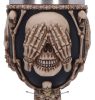 Kehely -  Three Wise Skeleton Goblet 20cm. U6718A24.  fantasy dísz, kehely. serleg