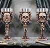 Kehely -  Three Wise Skeleton Goblet 20cm. U6718A24.  fantasy dísz, kehely. serleg
