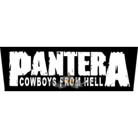 PANTERA - Logo.  superstrip xtra hátfelvarró.   