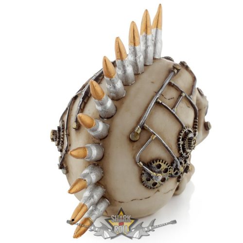 Steampunk Koponya - Mohikán Steampunk Koponya Töltényekkel. SK324.  koponya figura