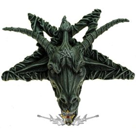   Baphomet - Pentagram Relief for Hanging 25 cm Satan Devil Gothic .766-7728.  fantasy figura, 