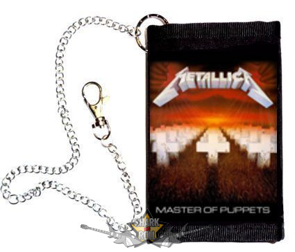 METALLICA - MASTER OF PUPPETS.  pénztárca lánccal