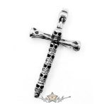   Kereszt - Kis koponyákkal. Stainless Steel. JVP.    nyaklánc, medál