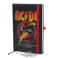 AC/DC - For Those About To Rock.  notebook A5 - licencelt termék .    napló, notesz