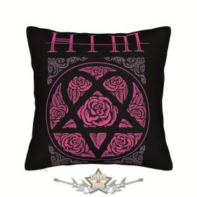   HIM - Heartagram Him Band Throw Pillowcase.   Díszpárna Huzat Cipzárral