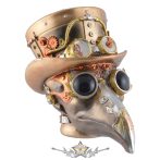   Steampunk - Skull Plaque. orvos, pilóta szemüveggel, sárgaréz színű. VO.839-2610.     koponya figura