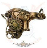   Steampunk - maszk Arany kerék.  18 x 14. cm. 842-6004.  álarc, maszk