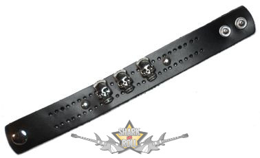 3 db. Fém Koponyával. JVP.  karkötő, csuklópánt. 