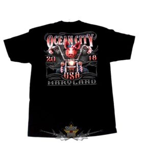 OCEAN CITY - MARYLAND - 2018.  T-Shirt.  motoros póló