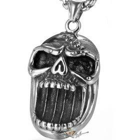   Rozsdamentes acél koponya üvegnyitó medál.   Stainless Steel. JEG.    nyaklánc, medál