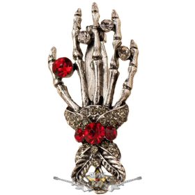 Death hand - Gótikus Stílusú Bross Strasszkövekkel.  bross, kitűző.    Death hand - Gótikus Stílusú Bross Strasszkövekkel.  bross, kitűző.