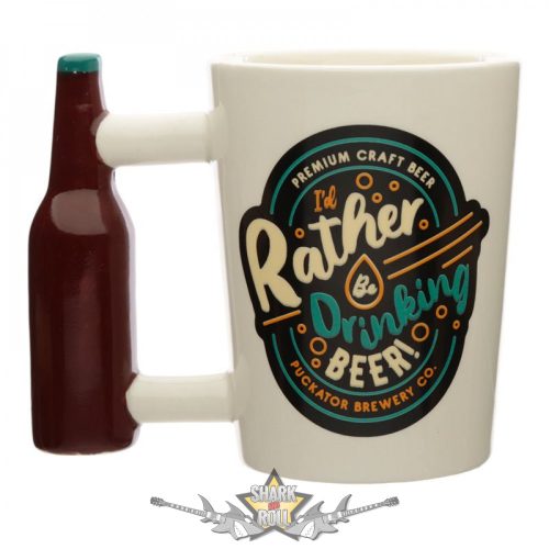 I'D RATHER BE DRINKING BEER - Sörösüveg Füllel. SMUG320..  bögre díszdobozban