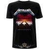 Metallica - Unisex T-Shirt.  Master of Puppets Tracks (Black) (Back Print).   férfi zenekaros póló
