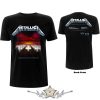 Metallica - Unisex T-Shirt.  Master of Puppets Tracks (Black) (Back Print).   férfi zenekaros póló
