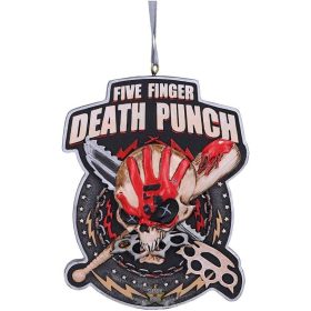   Five Finger Death Punch - Hanging Xmas Decoration 9.5cm. B5774U1  függő fantasy dísz,  /karácsonyi/