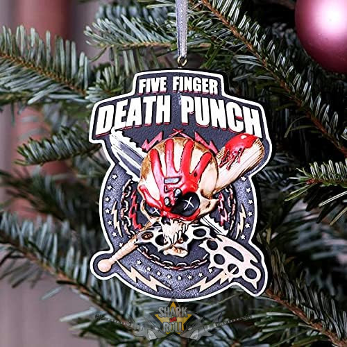 Five Finger Death Punch - Hanging Xmas Decoration 9.5cm. B5774U1  függő fantasy dísz,  /karácsonyi/