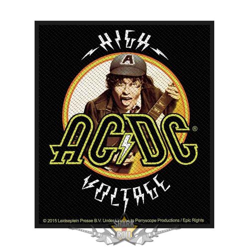 AC/DC -  Standard Printed Patch - High Voltage Angus.   hímzett felvarró