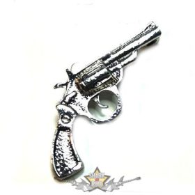 Revolver alakú fém kitűző bross   bross, kitűző.  