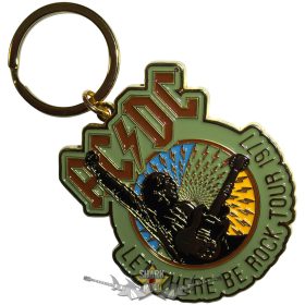   AC/DC - Keychain.  Let There Be Rock Tour '77.   import fém kulcstartó