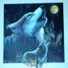 WOLF FAMILY.- Howl.. 3D. 42.cm. nagy méretű 3D fali kép. 