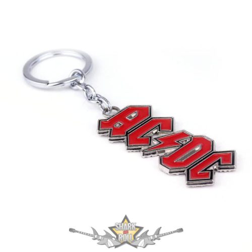 AC/DC -  RED Logo.   import fém kulcstartó