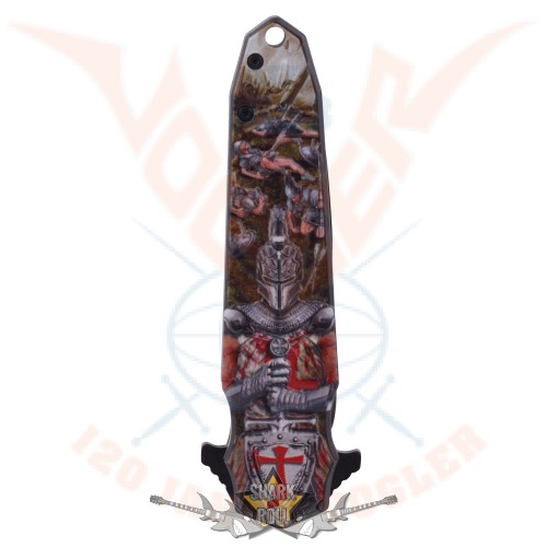 Knife Crusader knight. Keresztes lovag. L. 22.cm. KI. 13.cm. 774-8024.   hobby, bicska, tőr, dísztárgy