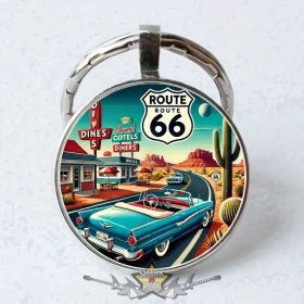 Route 66  - kulcstartó. klasszikus amerikai kulcstartó