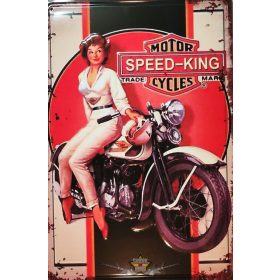   Motor Speed King Cycles - Ride to live.  20X30.cm. fém tábla kép