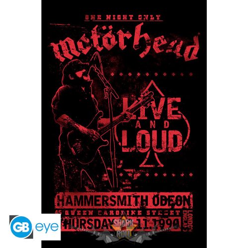 MOTORHEAD - Poster Maxi 91.5x61 - Live and loud.  GBYDCO170  .  plakát, poszter