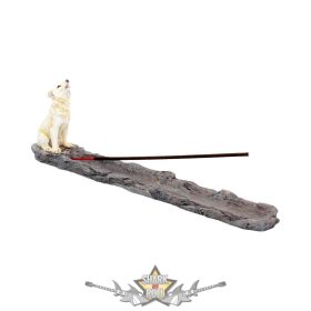   Wolf Call IHowling - White Wolf füstölőtartó 27,8cm. H2516G6.  Füstölő égő, illatosító