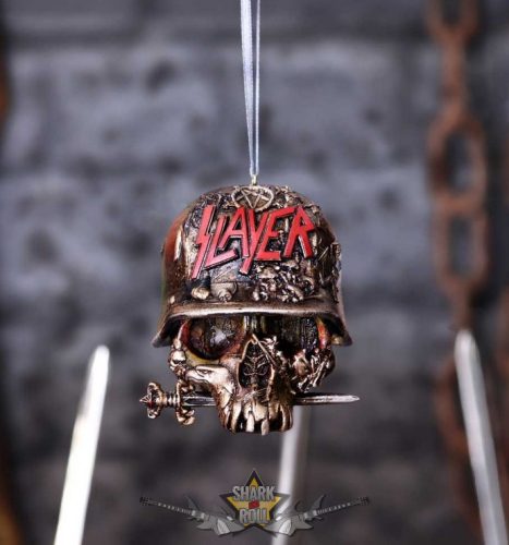 Slayer - Skull Hanging Ornament 8cm. B5966V2.   függő fantasy dísz,  /karácsonyi/