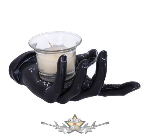 Tenyérjósló Jóslása Fekete Kiromancia Kézi Mécsestartó. U5529T1. . mécsestartó