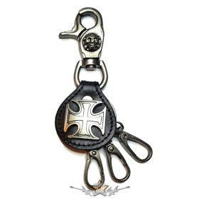 Karabiner.   Máltai kereszttel.  fém kulcstartó. JVP.