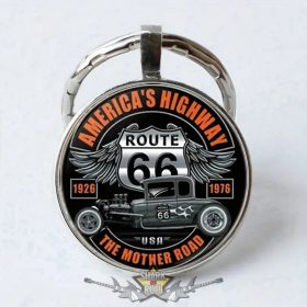 Route 66  - kulcstartó. klasszikus amerikai kulcstartó